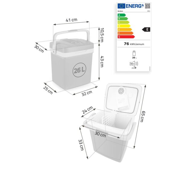 Prijenosni hladnjak Icemax, ECO, 26L, bijeli | Berdsen - Image 3