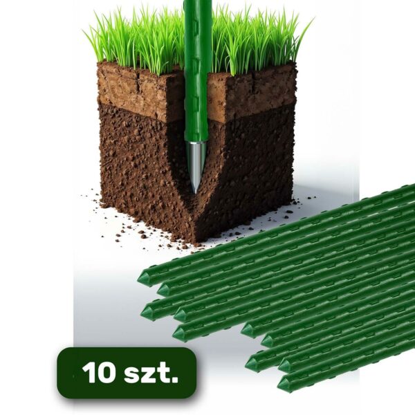 Stup za potporu biljaka PL-940, 10 kom, 150 cm, zeleni | Plonos - Image 3