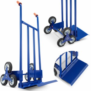 Transportna kolica, stepenice, 200 kg, plava | HIGHER