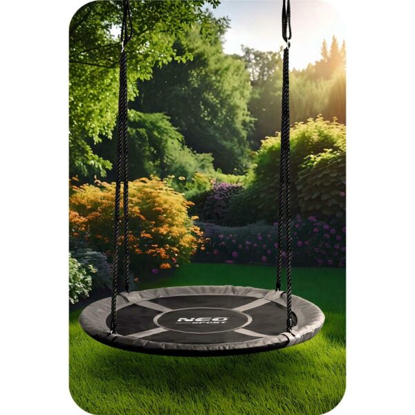 Vrtna ljuljačka rodino gnijezdo, 120 cm, siva | Neo-Sport - Image 6