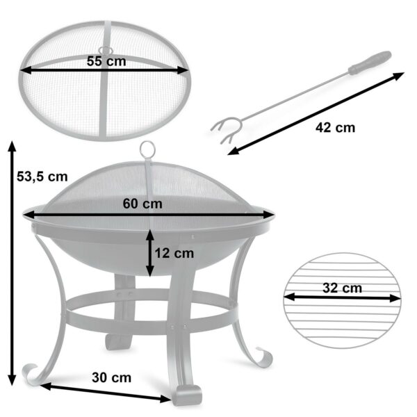 Vrtno ognjište BD-880, 60 cm | Berdsen - Image 3