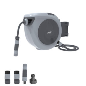 Automatski kolut za crijevo, 30 m, sivi Garden Line