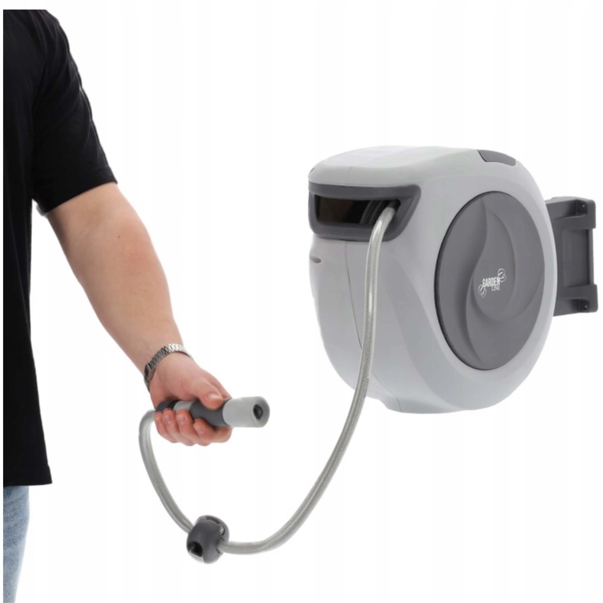 Automatski kolut za crijevo, 30 m, sivi | Garden Line - Image 3