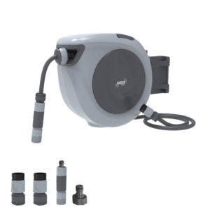 Automatski kolut za crijevo, 35 m, sivi Garden Line