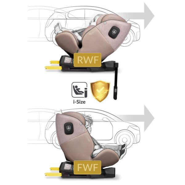 Autosjedalica Aero Line, ISOFIX, 0-36 kg, bež | Nukido - Image 11