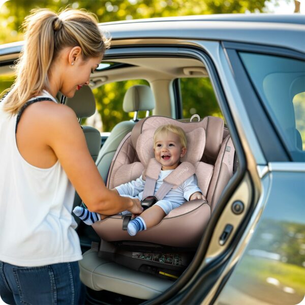 Autosjedalica Aero Line, ISOFIX, 0-36 kg, bež | Nukido - Image 14