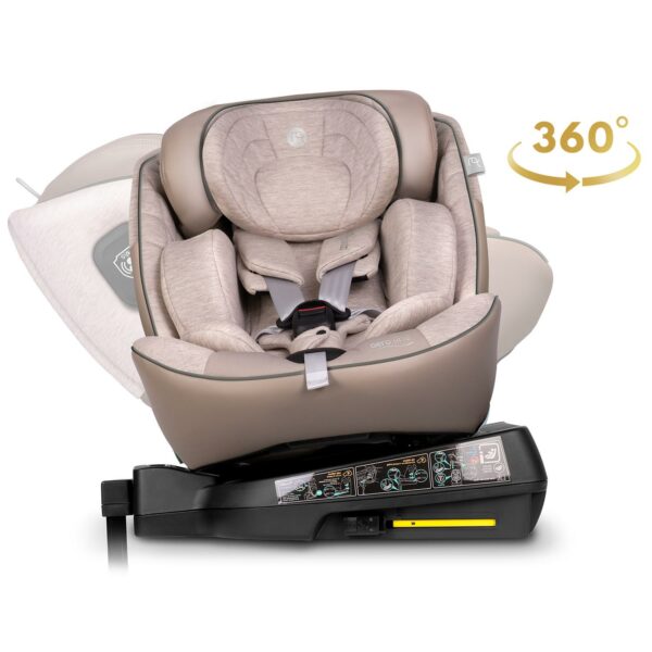 Autosjedalica Aero Line, ISOFIX, 0-36 kg, bež | Nukido - Image 4
