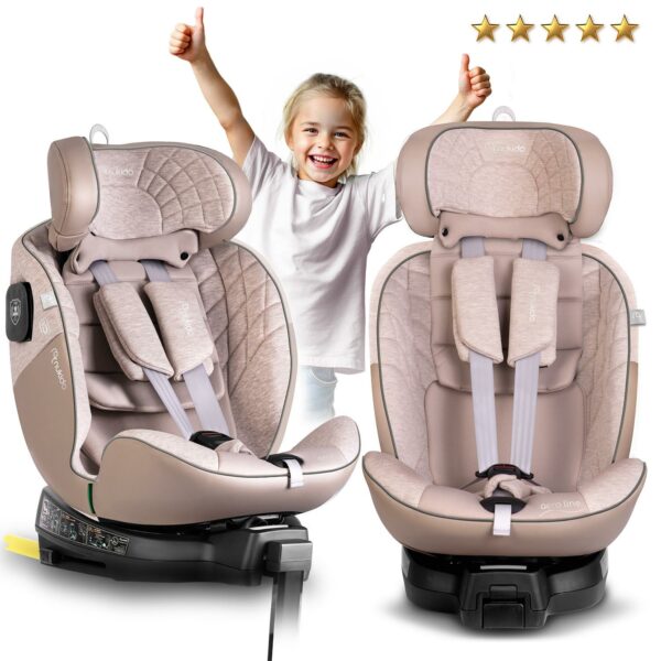 Autosjedalica Aero Line, ISOFIX, 0-36 kg, bež | Nukido - Image 6