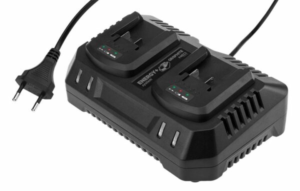 Dvostruki punjač baterija Energy+, 21V | GRAPHITE - Image 3