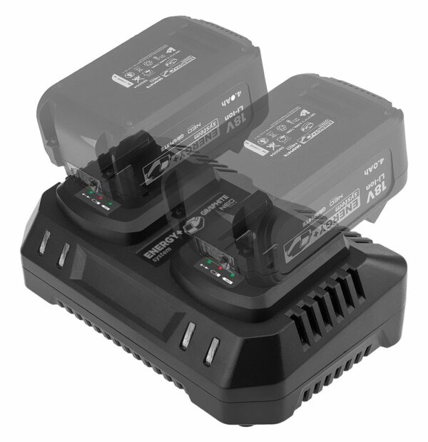 Dvostruki punjač baterija Energy+, 21V | GRAPHITE - Image 6
