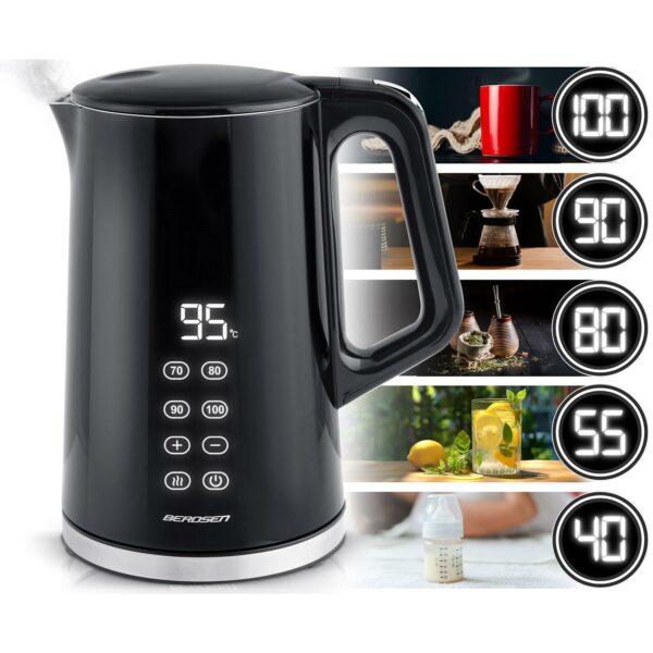 Instant kuhalo za vodu BD-71, 1,7 l, crno-srebrno | Berdsen - Image 5