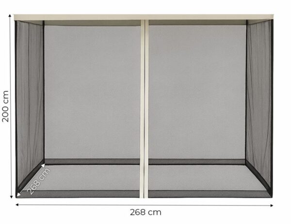 Mreža protiv komaraca za sjenicu, 3x3m, bež | MultiGarden - Image 2