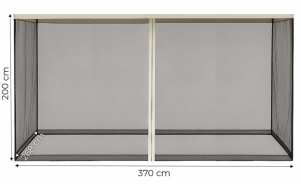 Mreža protiv komaraca za sjenicu, 3x4m, bež | MultiGarden - Image 2