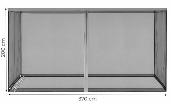 Mreža protiv komaraca za sjenicu, 3x4m, siva | MultiGarden - Image 2