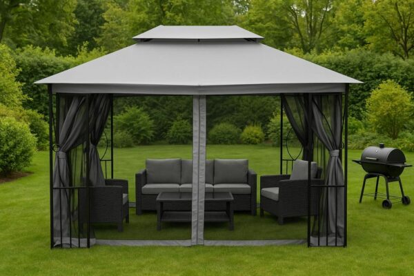 Mreža protiv komaraca za sjenicu, 3x4m, siva | MultiGarden - Image 6