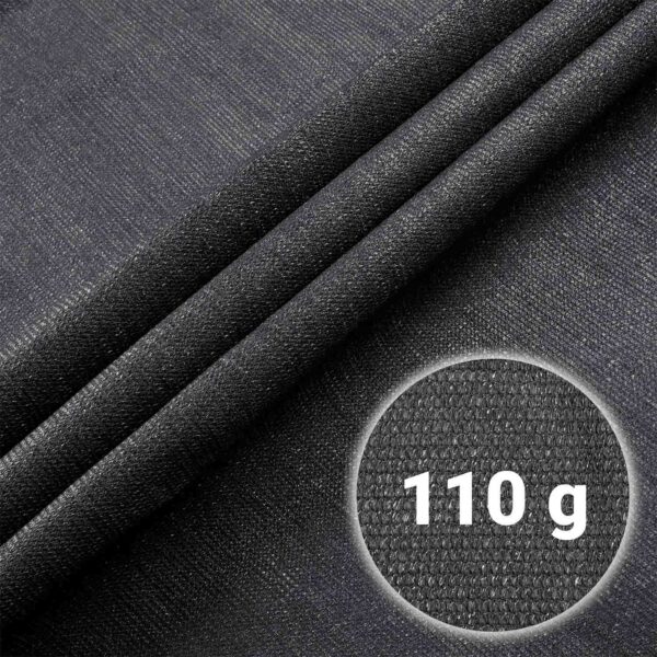 Mreža za sjenu + 50 kopči, 110 g/m2, 1,2 x 50 m, siva | Plonos - Image 4
