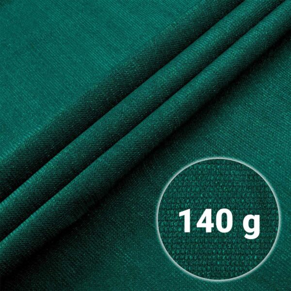 Mreža za sjenu + 50 kopči, 140 g/m2, 1,2 x 25 m, zelena | Plonos - Image 4
