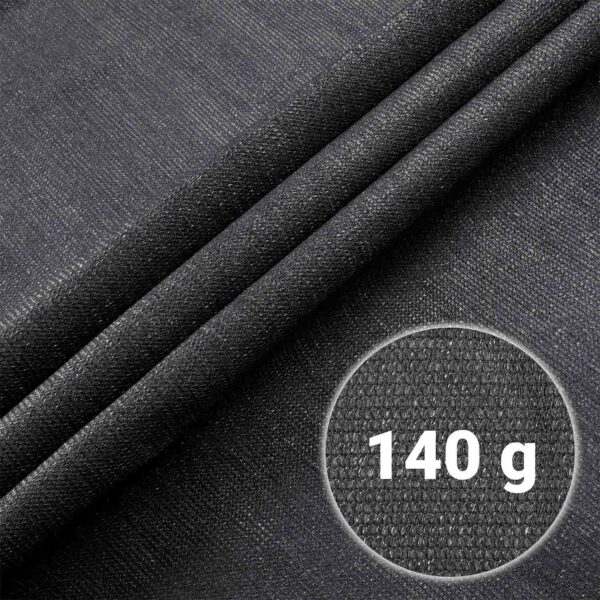 Mreža za sjenu + 50 kopči, 140 g/m2, 1,2 x 50 m, siva | Plonos - Image 4