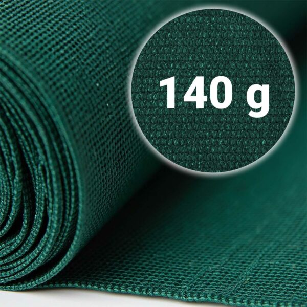 Mreža za sjenu + 50 kopči, 140 g/m2, 1,2 x 50 m, zelena | Plonos - Image 3