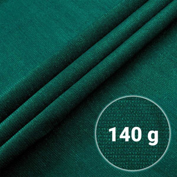 Mreža za sjenu + 50 kopči, 140 g/m2, 1,2 x 50 m, zelena | Plonos - Image 4