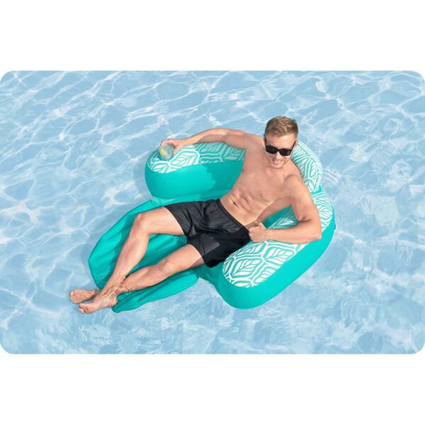 Napuhavajuća stolica Comfort Plush Pro, tirkizna | Bestway - Image 10