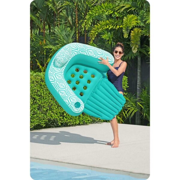 Napuhavajuća stolica Comfort Plush Pro, tirkizna | Bestway - Image 11