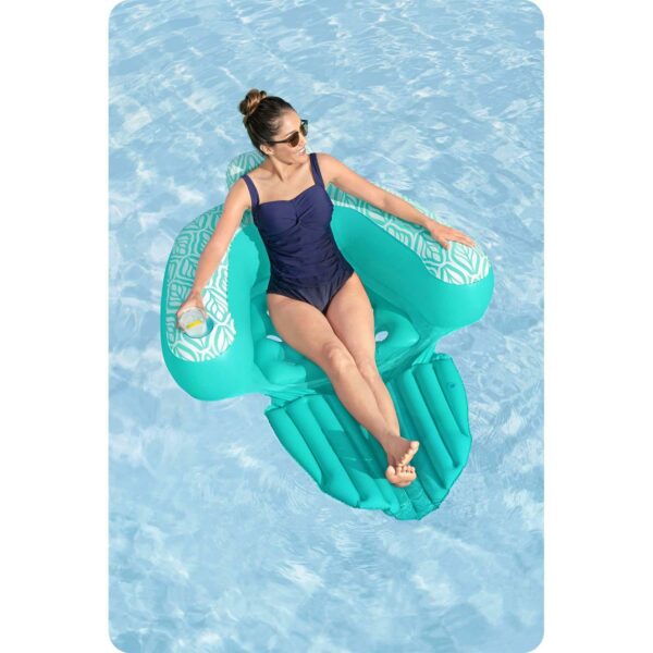 Napuhavajuća stolica Comfort Plush Pro, tirkizna | Bestway - Image 9