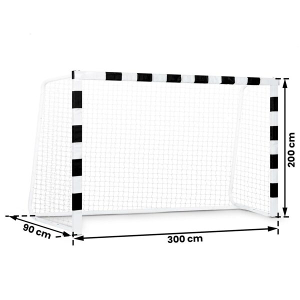 Nogometni gol NS-465, 300x200x90cm, crno-bijeli | Neo-Sport - Image 2