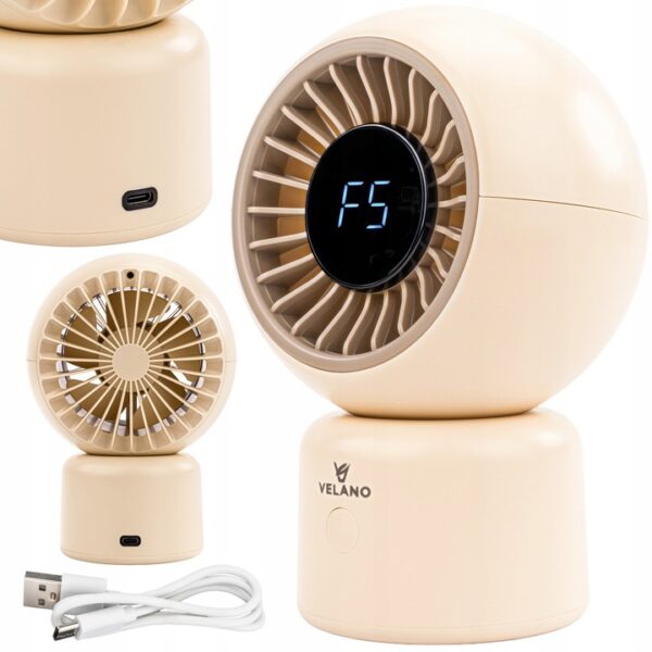 Stolni ventilator, bež | Velano