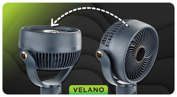 Podni ventilator, 50 W, crni | Velano - Image 10