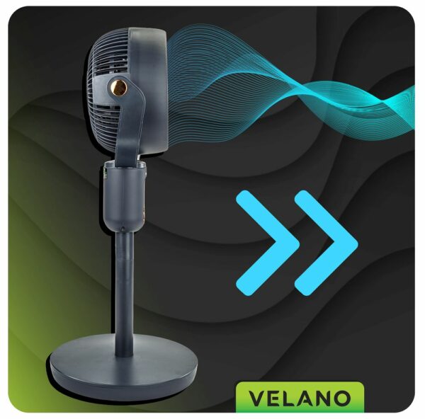 Podni ventilator, 50 W, crni | Velano - Image 11