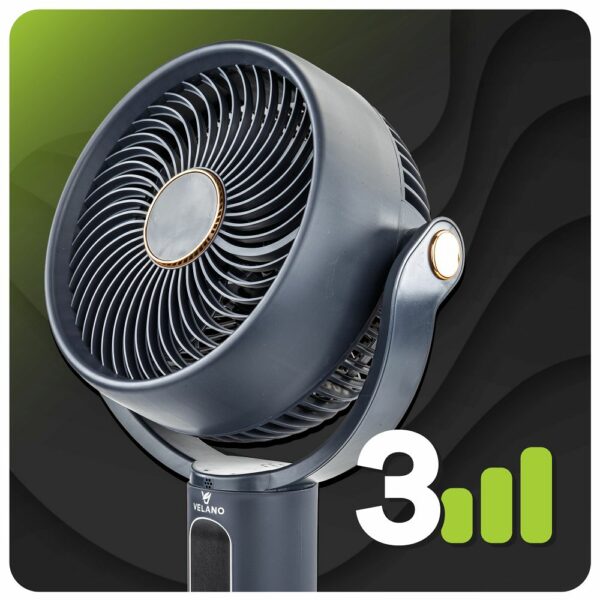 Podni ventilator, 50 W, crni | Velano - Image 12