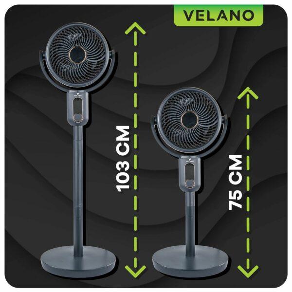 Podni ventilator, 50 W, crni | Velano - Image 15