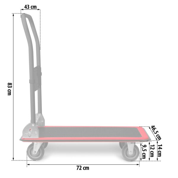 Transportna kolica s platformom HM-505, 150 kg | Humberg - Image 6