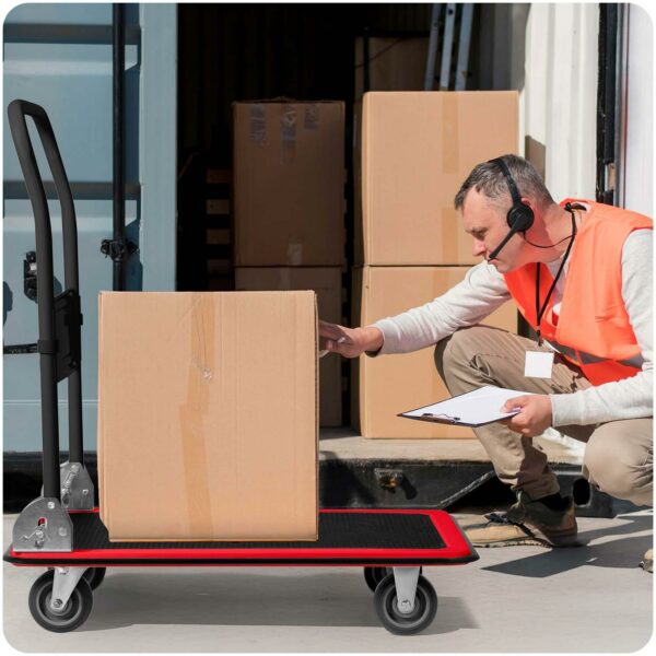 Transportna kolica s platformom HM-506, 300 kg | Humberg - Image 11