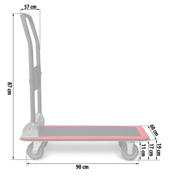 Transportna kolica s platformom HM-506, 300 kg | Humberg - Image 6