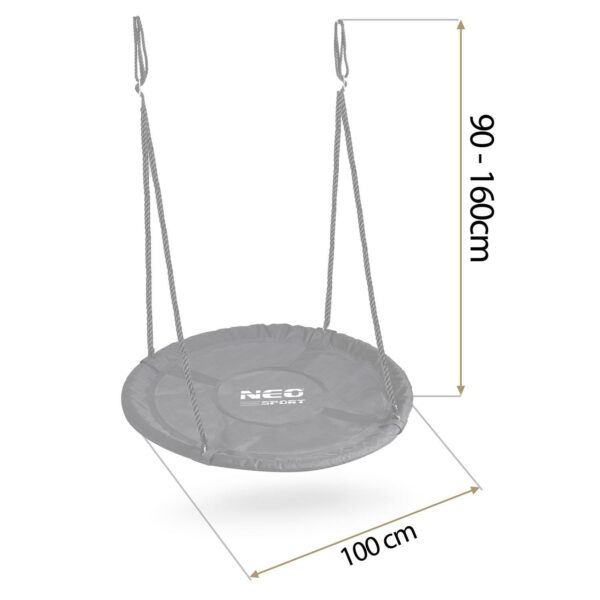 Vrtna ljuljačka NS-103, 100 cm, crna | Neo-Sport - Image 4