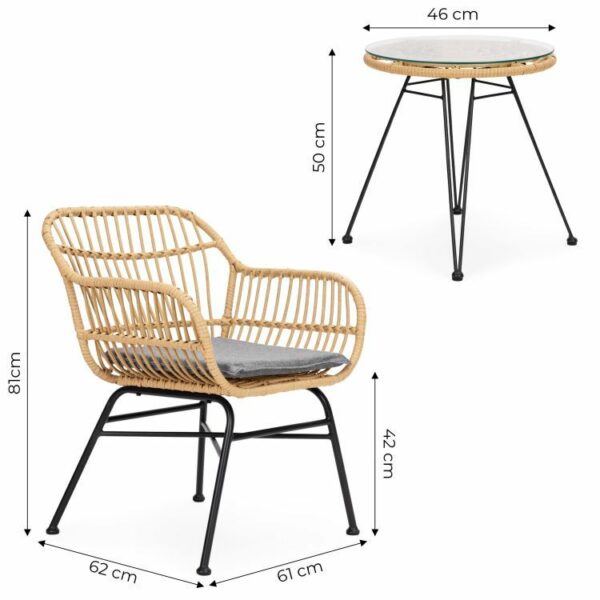Vrtni set, stol + 2 stolice | MultiGarden - Image 4