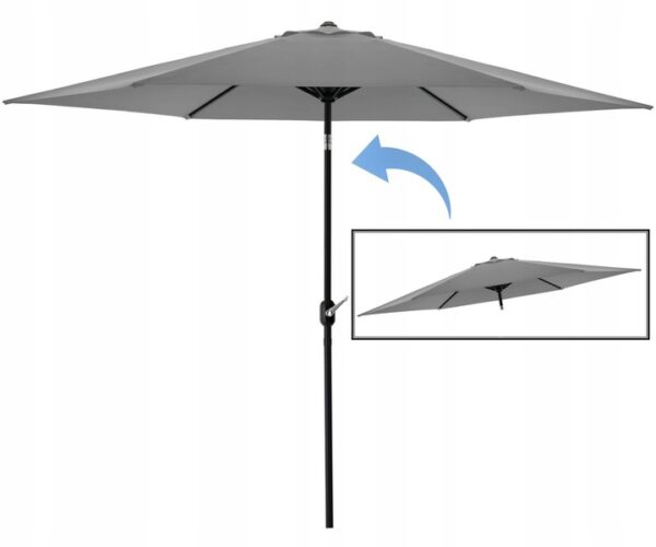 Vrtni suncobran, 3m, sivi | Garden Line - Image 3