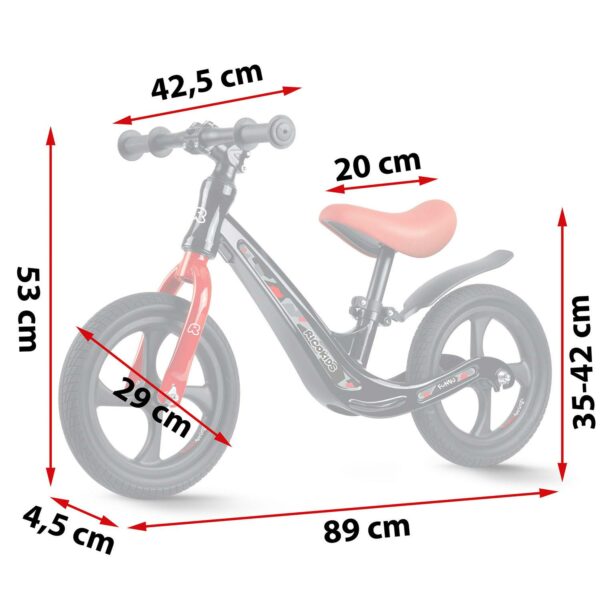 Dječji bicikl za ravnotežu FUNNU, crni | Ricokids - Image 2