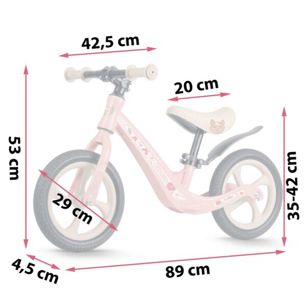 Dječji bicikl za ravnotežu FUNNU, ružičasti | Ricokids - Image 2