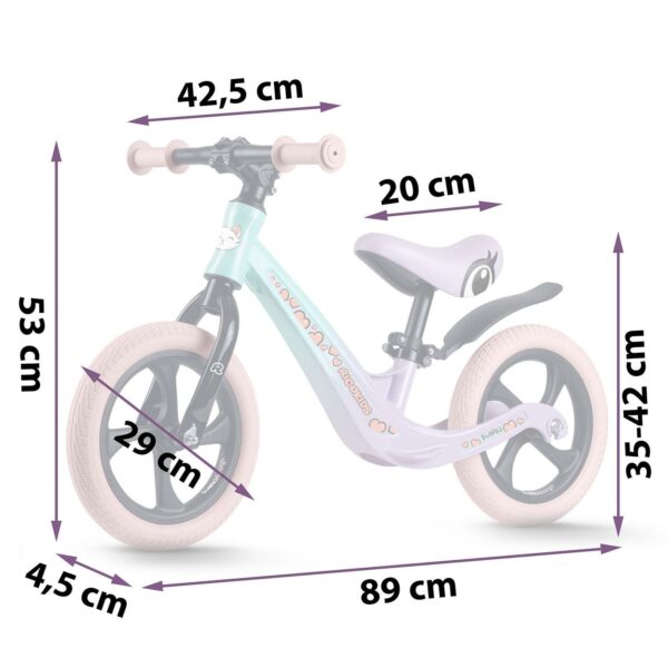 Dječji bicikl za ravnotežu FUNNU, ljubičasti | Ricokids - Image 2
