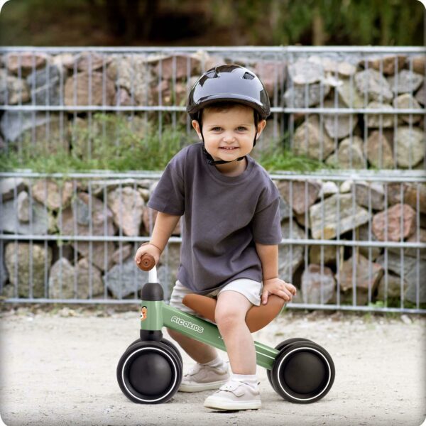 Dječji trokotačni balans bicikl, plišani medvjedić | Ricokids - Image 11