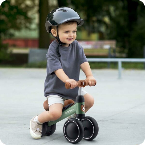 Dječji trokotačni balans bicikl, plišani medvjedić | Ricokids - Image 7