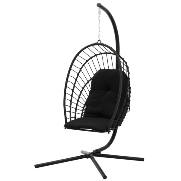 Viseća vrtna stolica Eris, crna + jastuk | Garden Line - Image 2