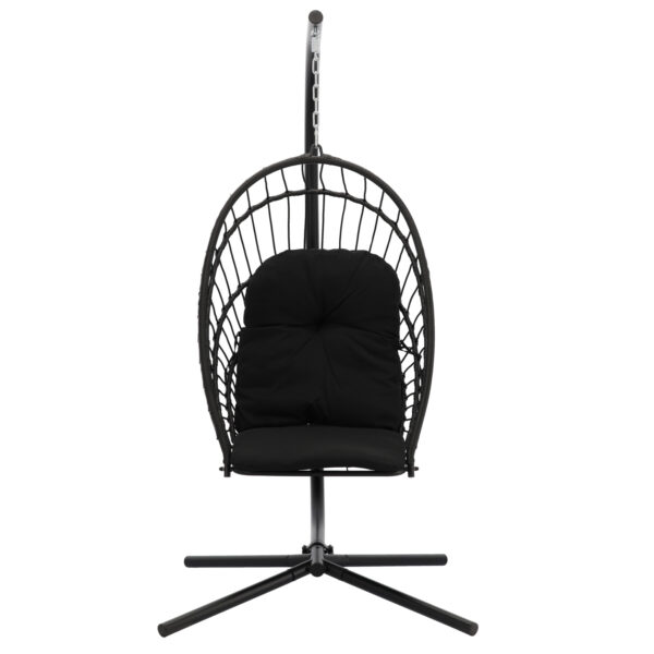 Viseća vrtna stolica Eris, crna + jastuk | Garden Line - Image 3