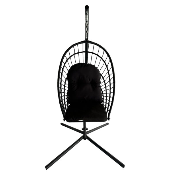 Viseća vrtna stolica Eris, crna + jastuk | Garden Line - Image 4