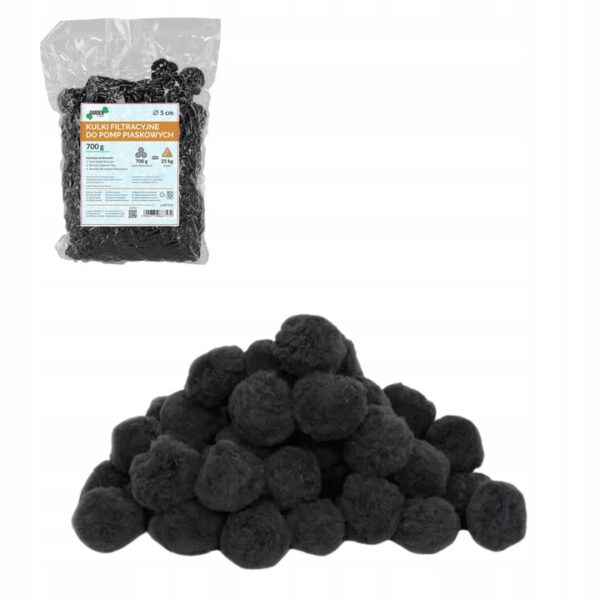 Filter kuglice, 700 g, crne | Garden Line su ekološka zamjena za pijesak u filterima za bazene, osiguravajući učinkovito pročišćavanje vode.