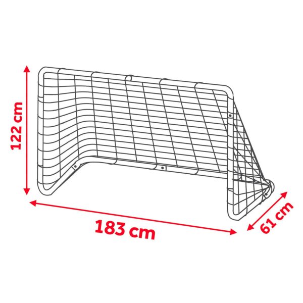 Nogometni gol NS-492, 183x122x61cm, crni | Neo-Sport - Image 3