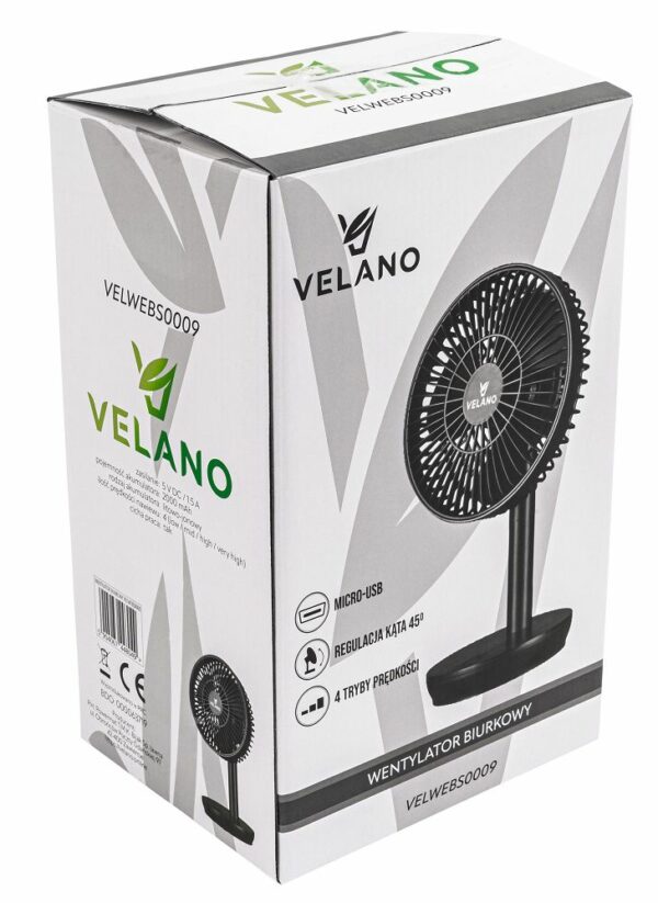 Stolni ventilator VELWEBS0009, crni | Velano - Image 9